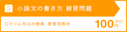 【3.小論文の書き方 練習問題】料金表
